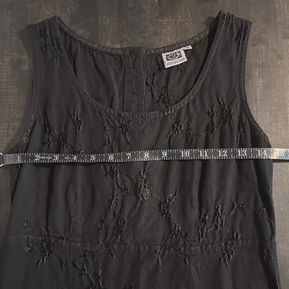 Johnny Was Black Floral Embroidered Maxi Dress Mixed Media Size Small - Picture 6 of 8